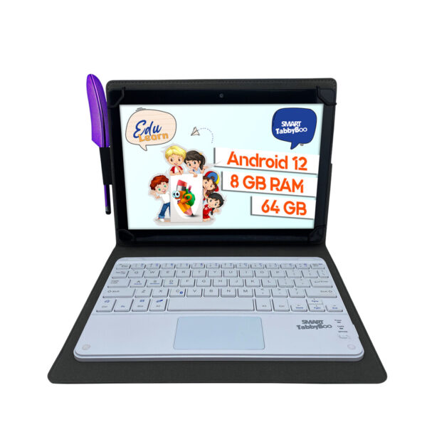 Set tableta copii cu tastatura SMART TabbyBoo EduLearn 2024 64GB 8GB RAM Android 12