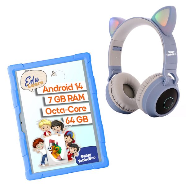 Set SMART TabbyBoo EduLearn cu casti audio 2025 ALBASTRU