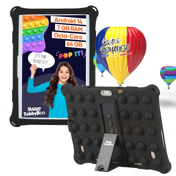 Tableta copii SMART TabbyBoo Popit 2025 NEGRU RO