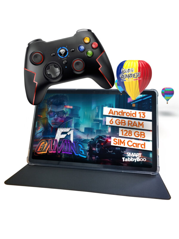 Tablete copii SMART TabbyBoo F1 Gaming cu controler 6 GB RAM 128 GB pentru jocuri performante